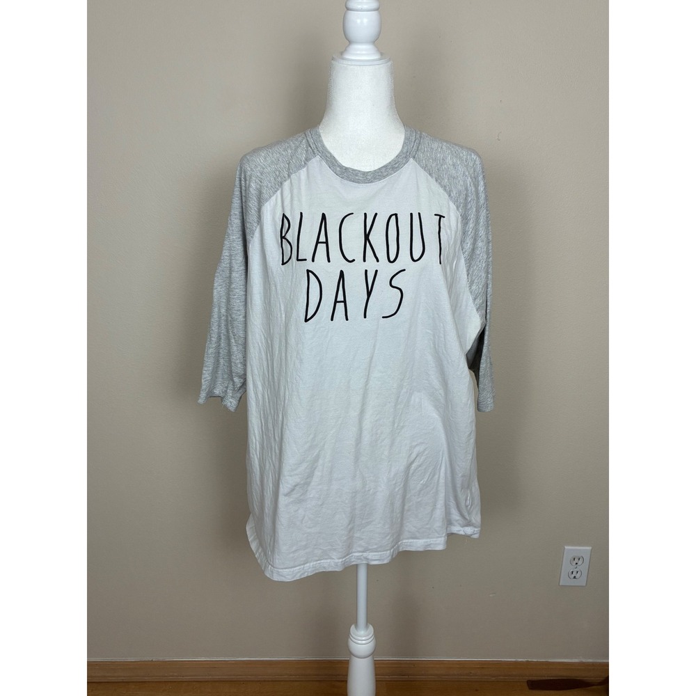 Shaun White White Space Blackout Days 3/4 Sleeve T-shirt 100% Cotton Size XXL‎